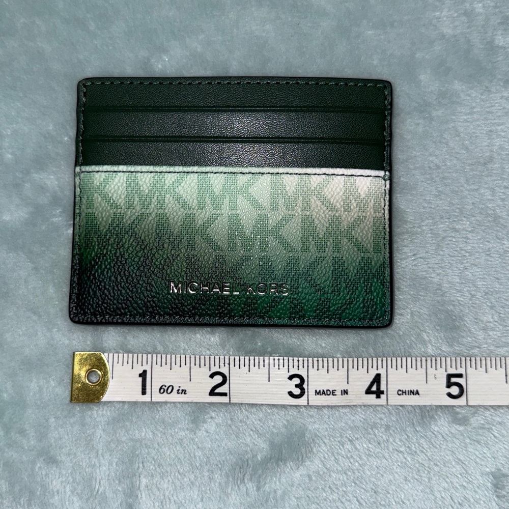 Michael Kors Dark Green Gradient Card Holder - Picture 8 of 10